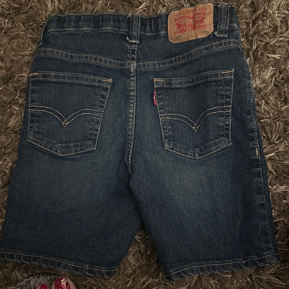 Levi's Dark Blue Jean Shorts for boys
